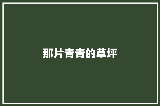 那片青青的草坪