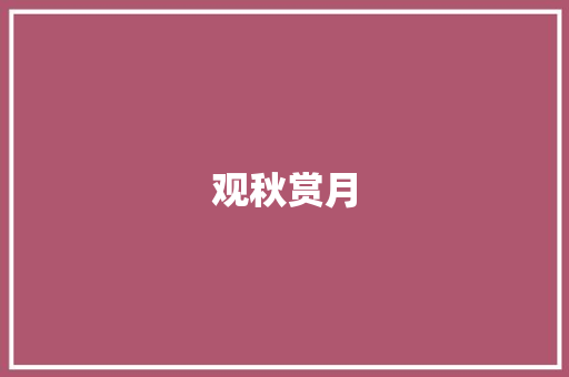 观秋赏月
