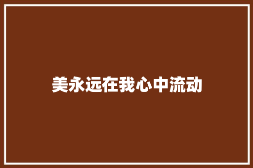 美永远在我心中流动