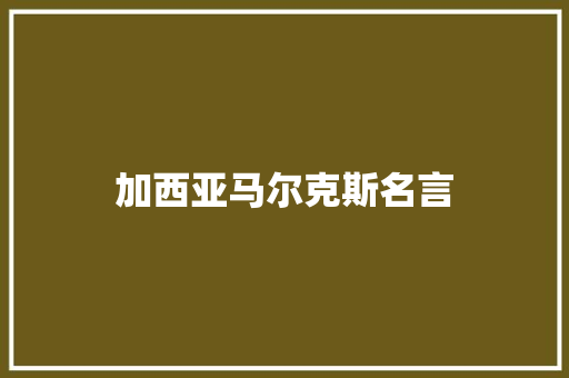 加西亚马尔克斯名言