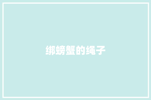 绑螃蟹的绳子