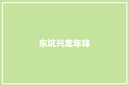 东坑兴龙年味