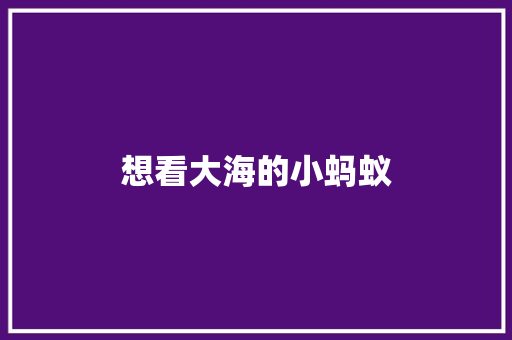 想看大海的小蚂蚁