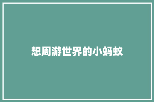 想周游世界的小蚂蚁