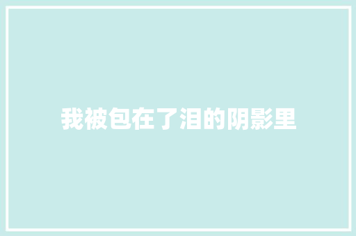 我被包在了泪的阴影里
