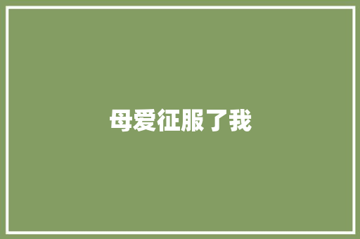 母爱征服了我