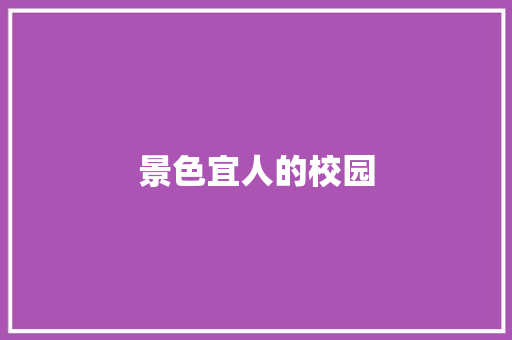 景色宜人的校园