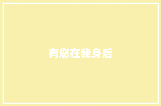 有您在我身后