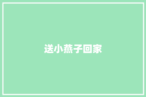 送小燕子回家