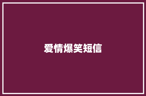 爱情爆笑短信
