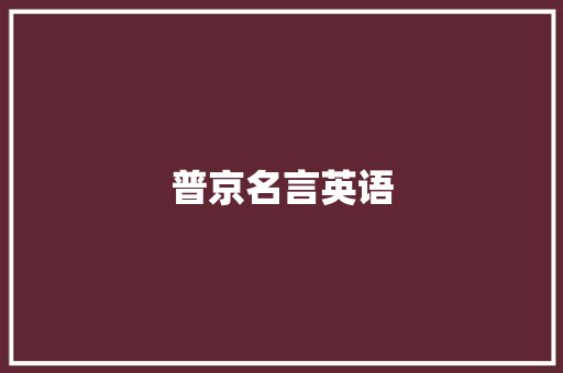 普京名言英语