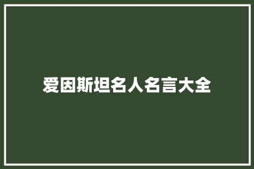 爱因斯坦名人名言大全