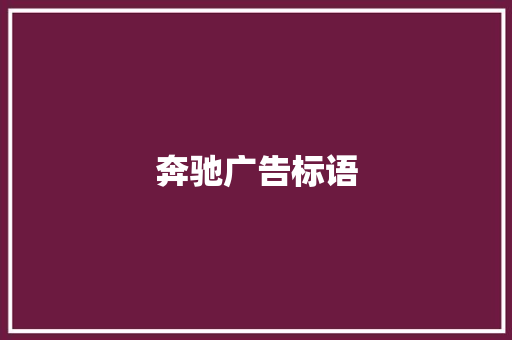 奔驰广告标语