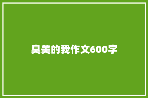臭美的我作文600字