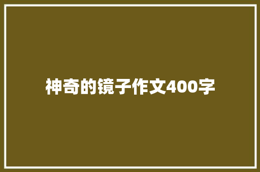 神奇的镜子作文400字