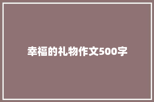 幸福的礼物作文500字