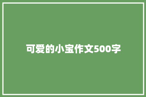 可爱的小宝作文500字