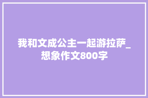 我和文成公主一起游拉萨_想象作文800字