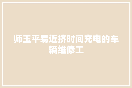 师玉平易近挤时间充电的车辆维修工