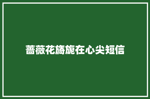 蔷薇花旖旎在心尖短信