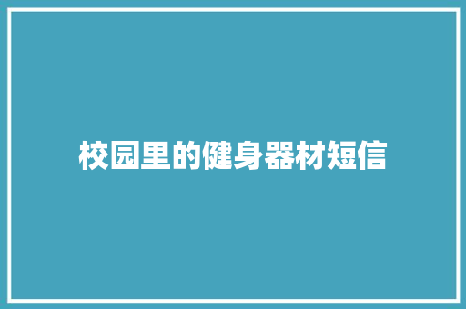 校园里的健身器材短信