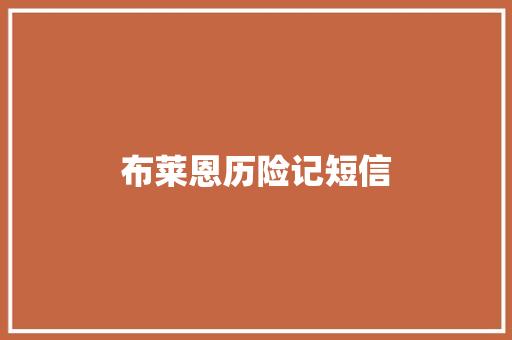 布莱恩历险记短信