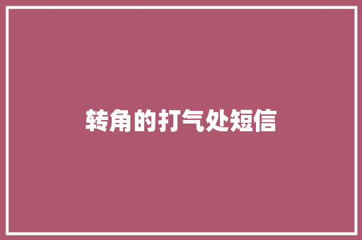 转角的打气处短信