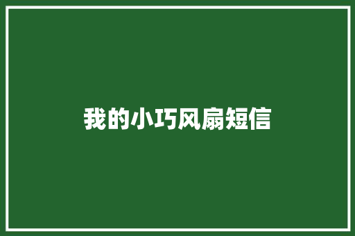 我的小巧风扇短信