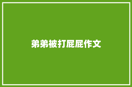 弟弟被打屁屁作文