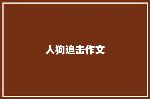 人狗追击作文