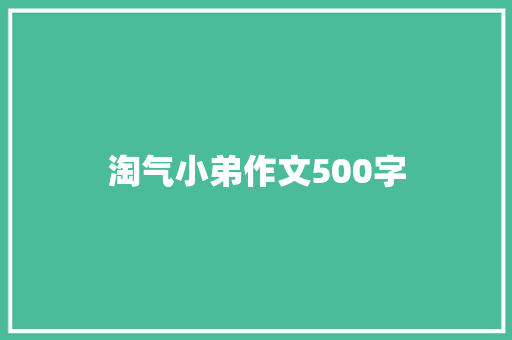 淘气小弟作文500字