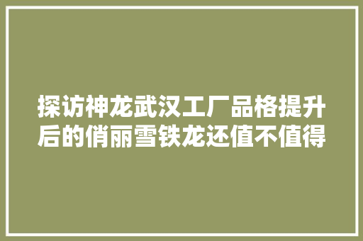 探访神龙武汉工厂品格提升后的俏丽雪铁龙还值不值得买