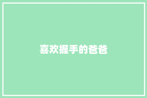 喜欢握手的爸爸