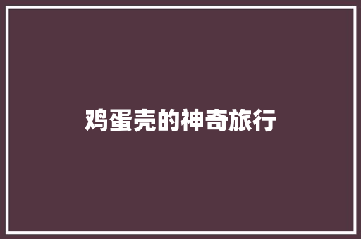 鸡蛋壳的神奇旅行
