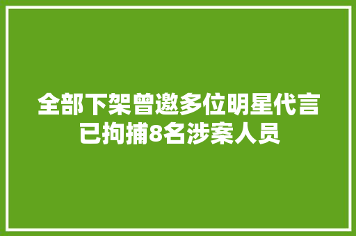全部下架曾邀多位明星代言已拘捕8名涉案人员 休闲娱乐