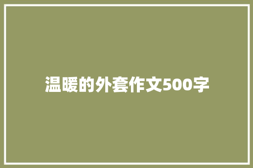温暖的外套作文500字