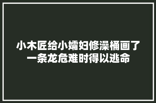 小木匠给小孀妇修澡桶画了一条龙危难时得以逃命