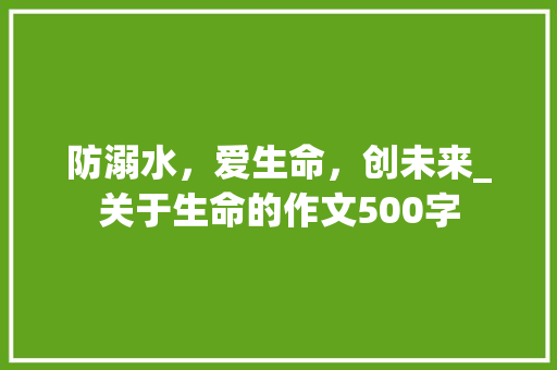 防溺水，爱生命，创未来_关于生命的作文500字