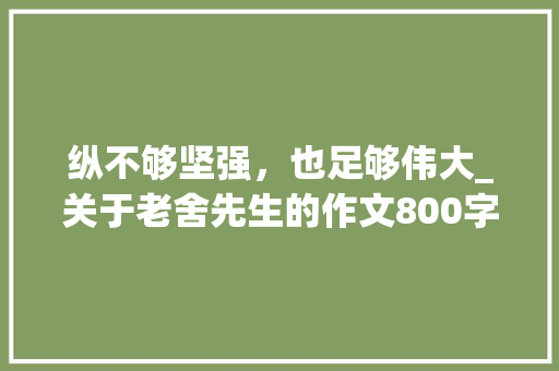 纵不够坚强，也足够伟大_关于老舍先生的作文800字