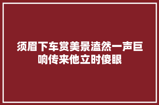 须眉下车赏美景溘然一声巨响传来他立时傻眼
