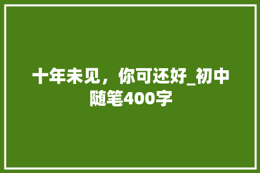 十年未见，你可还好_初中随笔400字
