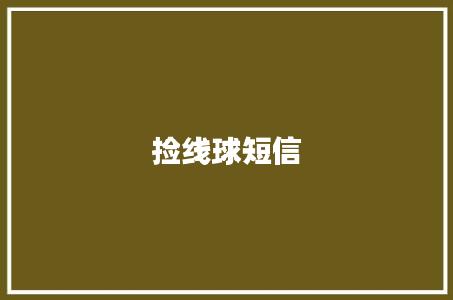 捡线球短信