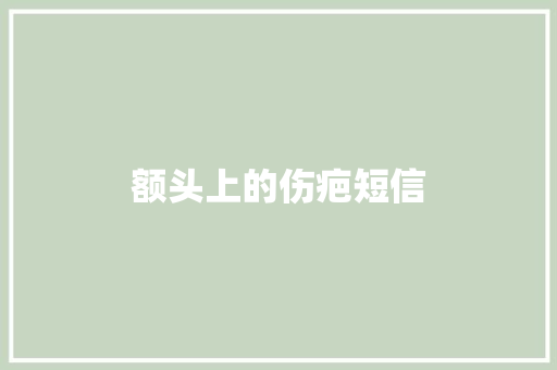 额头上的伤疤短信
