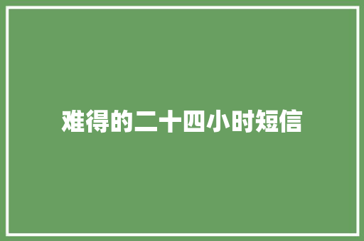 难得的二十四小时短信