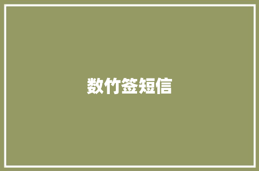 数竹签短信