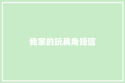 我家的玩具角短信