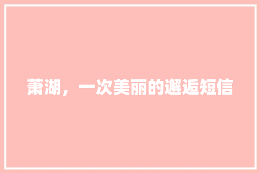 萧湖，一次美丽的邂逅短信