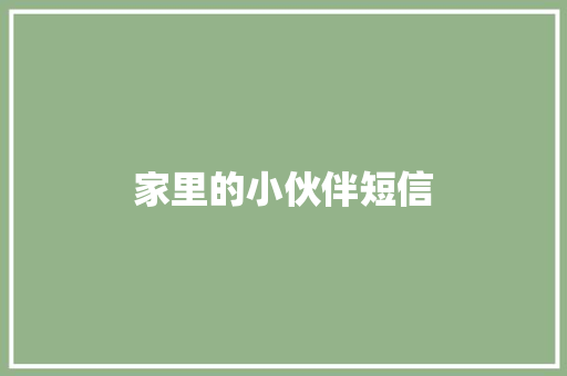 家里的小伙伴短信