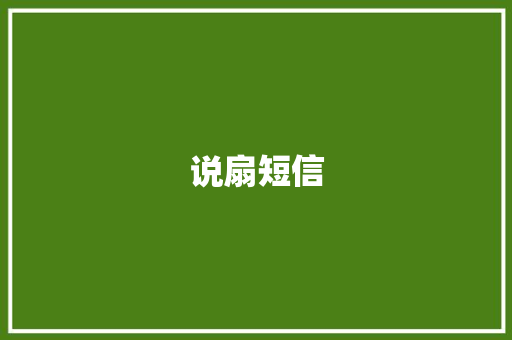 说扇短信