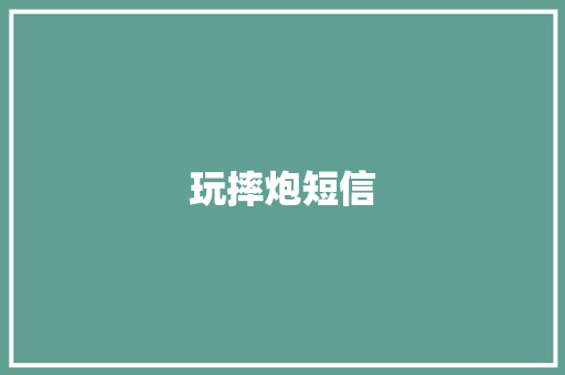 玩摔炮短信
